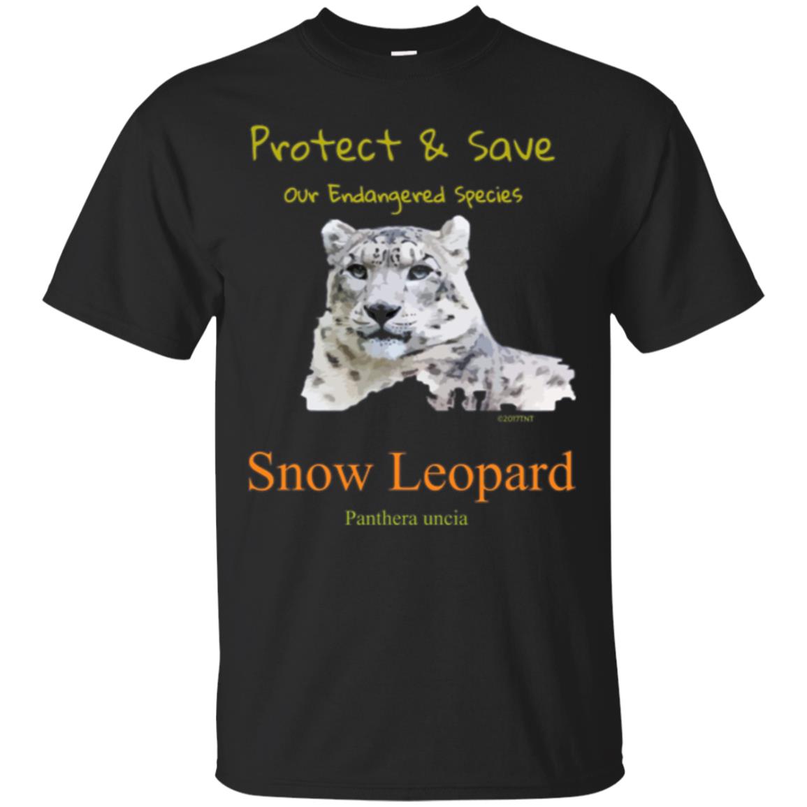 Endangered Snow Leopard Panthera uncia Ecology TShirt