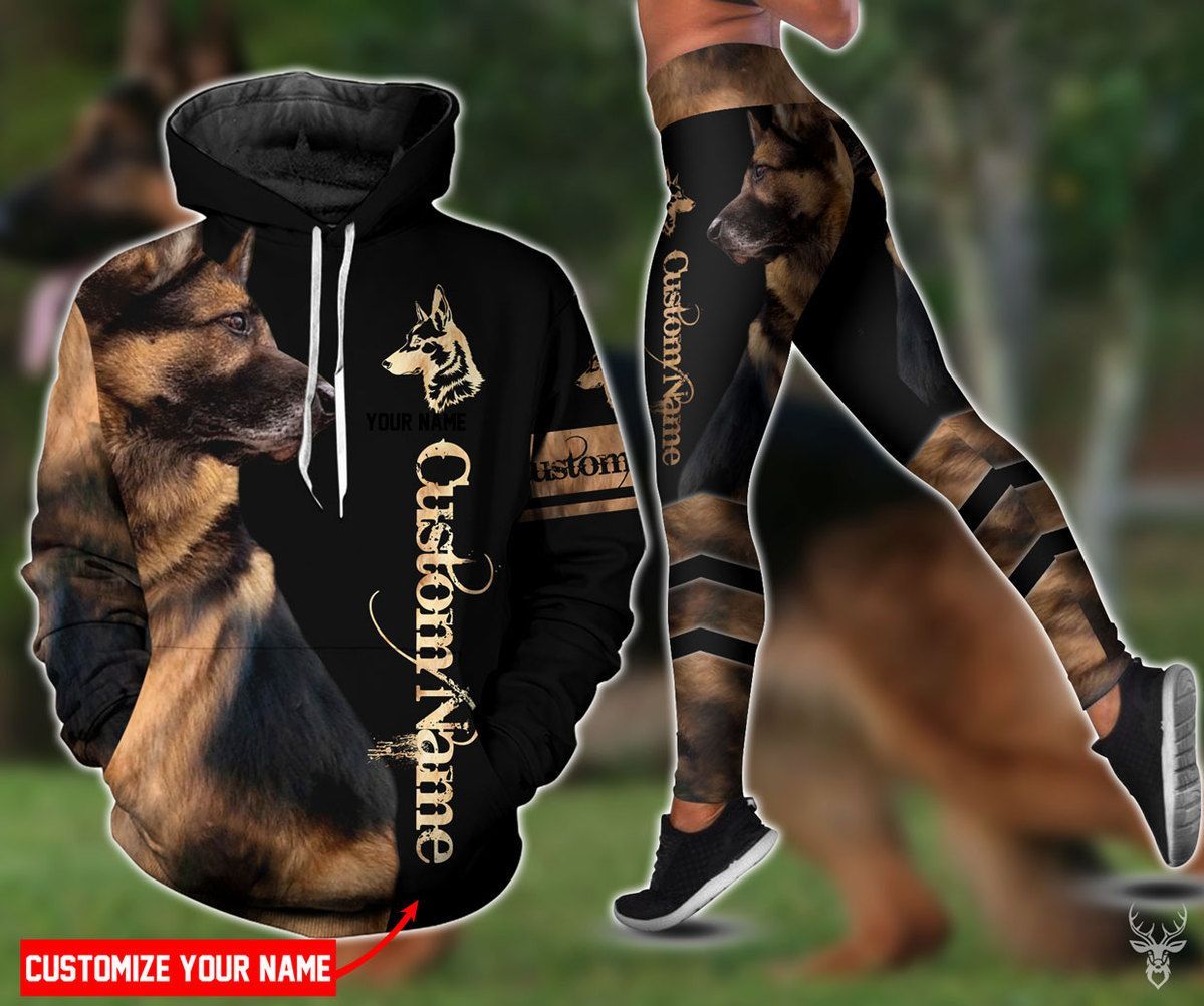 TJJ012010F98TF GERMAN SHEPERD CUSTOM NAME HOODIE LEGGING PP