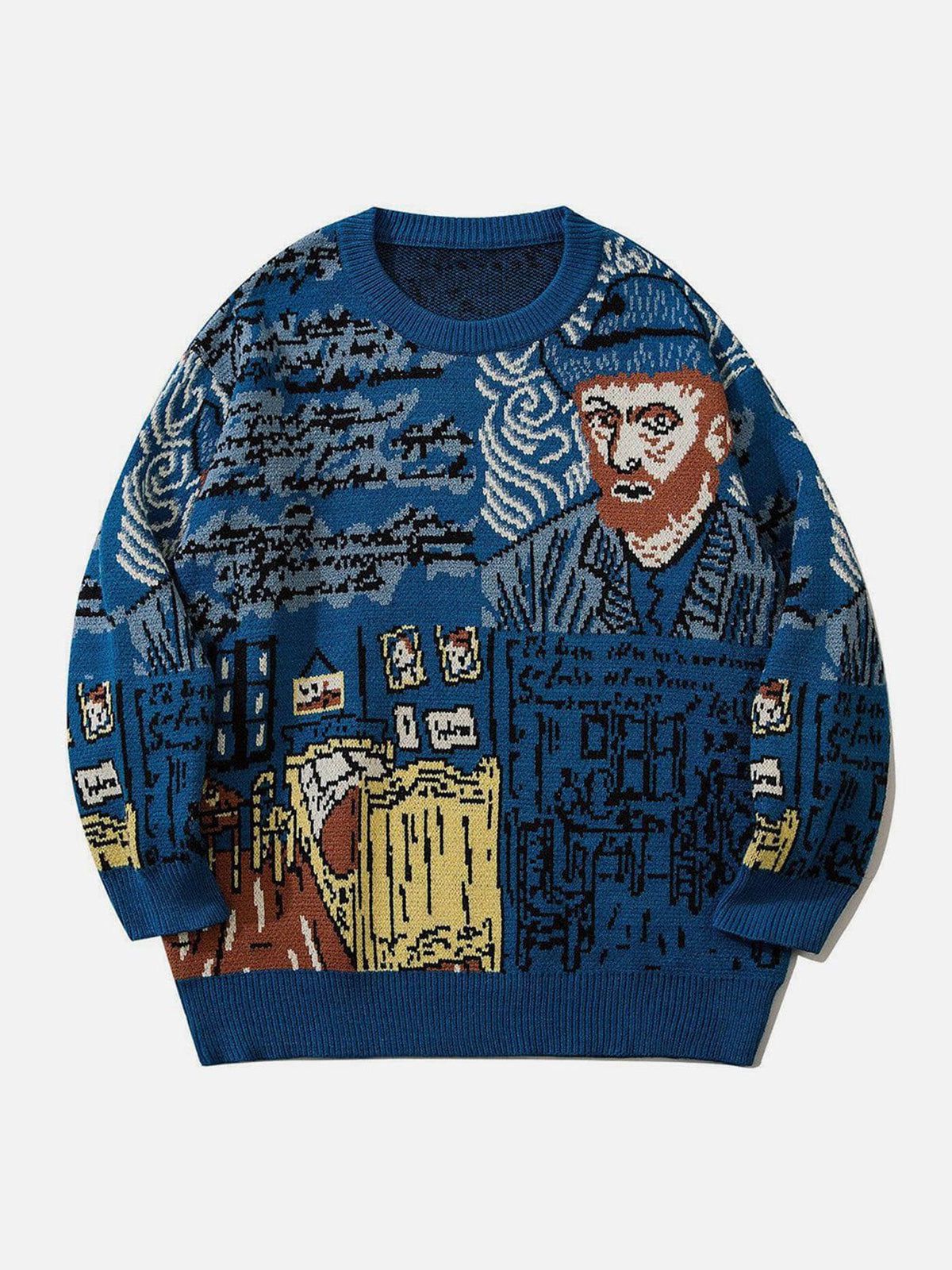 Talishko™ – Van Gogh Oil Painting Knit Sweater