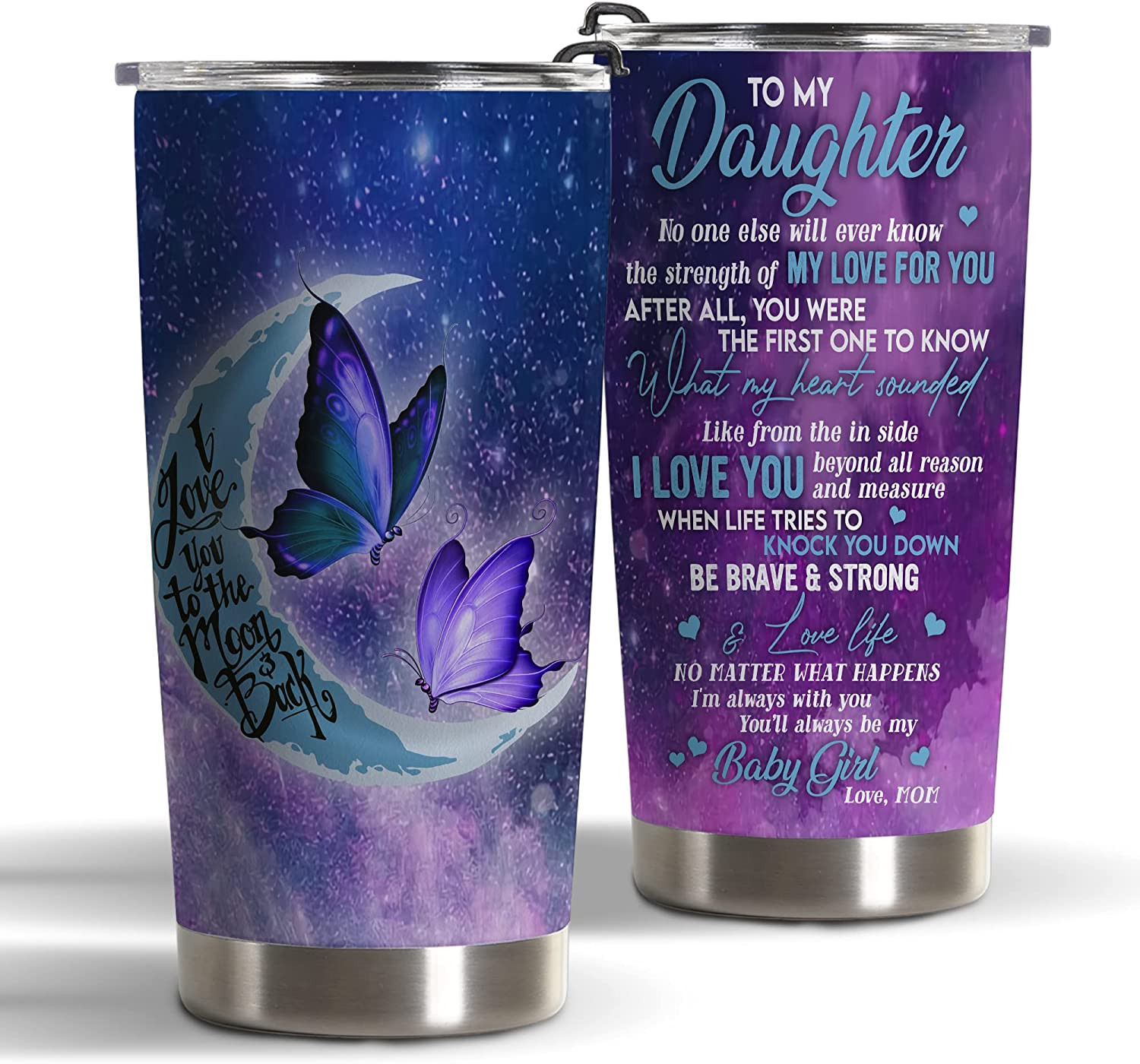 Daughter Tumbler  Gifts For Daughter From Mom – Birthday Gifts For Daughter – Daughter Gifts Birthday Presents For Women – Mothers Day Gifts Daughter Christmas Gifts Idea