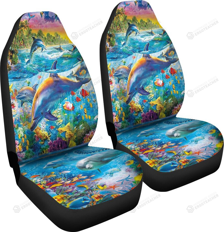 Dolphin Under The Ocean Car Seat Covers