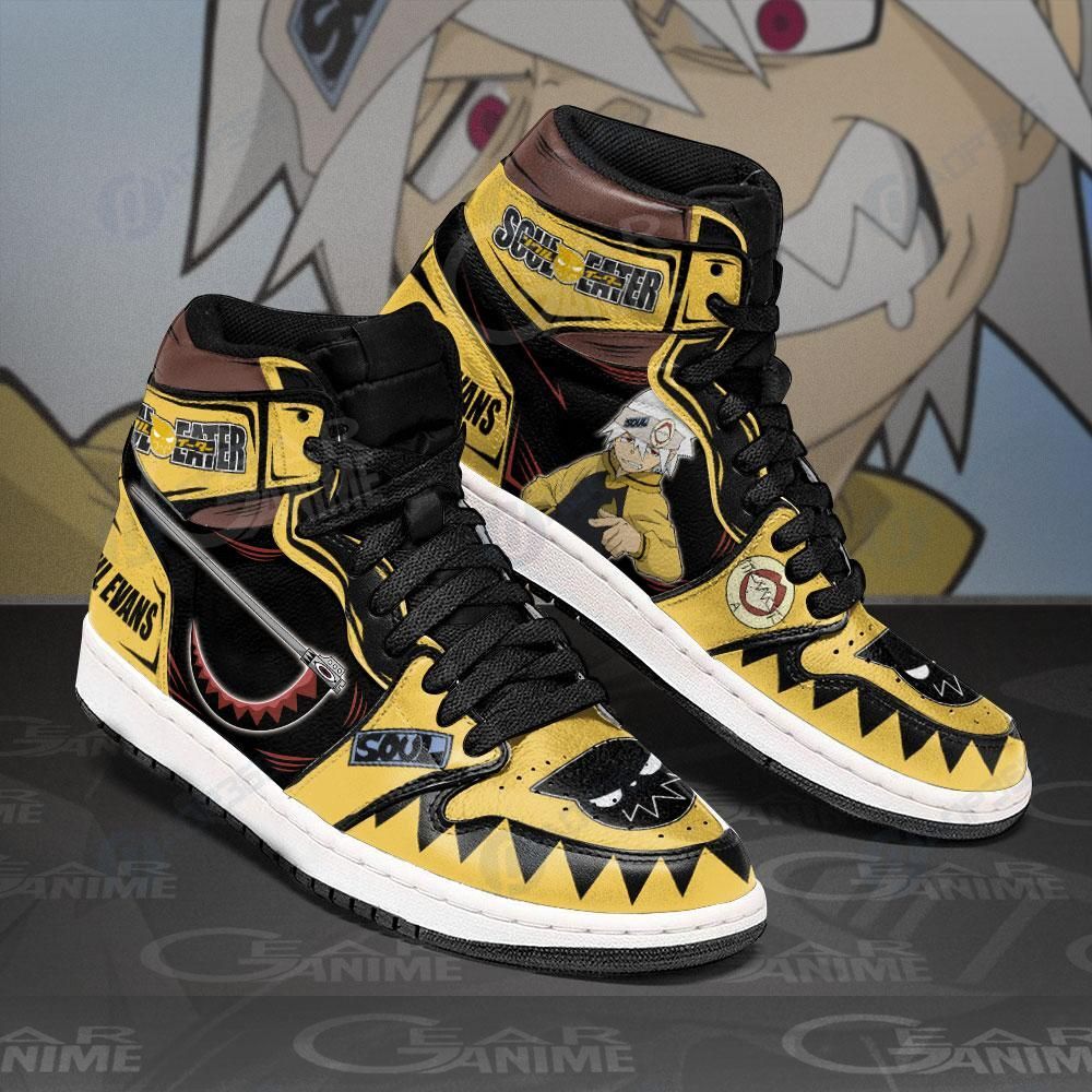 Soul Evans Sneakers Soul Eater Custom Anime Shoes Mn11 Air Jordan 13 Shoes Hajd2403470
