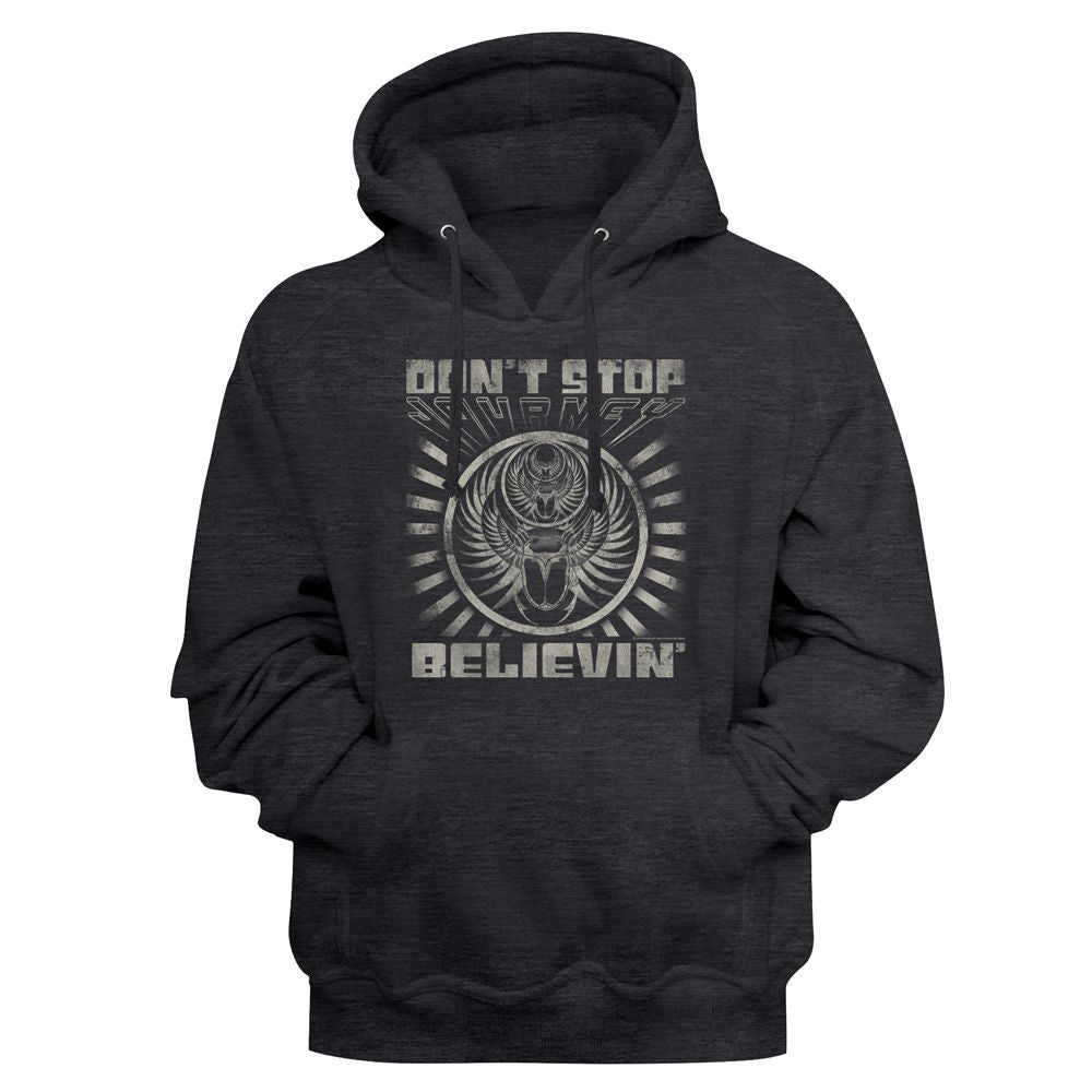 Journey – Don’t Stop | Charcoal Heather L/S Pullover Adult Hoodie