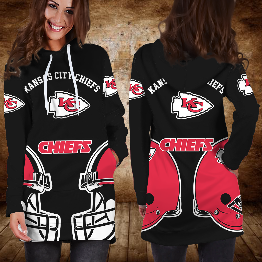 Women’S Kansas City Chiefs Hoodie Dress Helmet