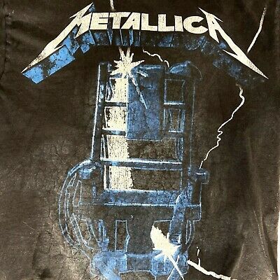 Vintage Metallica Ride The Lighting All Over Print 2 Sided S T-shirt  M 7547