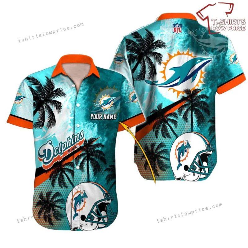 Miami Dolphins Hawaiian Shirt Nfl Football 3D Print Personalized Hawaiian Shirt Cheap