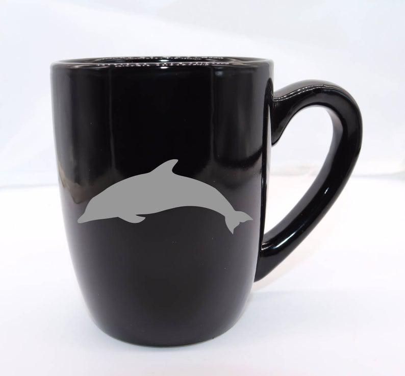 Customizable Dolphin/Porpoise Coffee Mug – Dolphin Lover, Coffee Mug, Tea Cup, Dolphin Mug, Porpoise Mug, Marine Biologist, Florida, Sealife