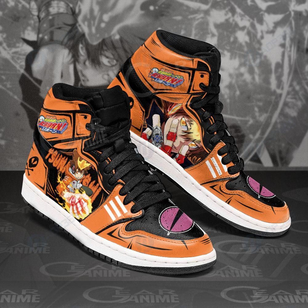Sawada Tsunayoshi Sneakers Reborn Custom Anime Shoes Mn11 Air Jordan 13 Shoes Hajd2403460