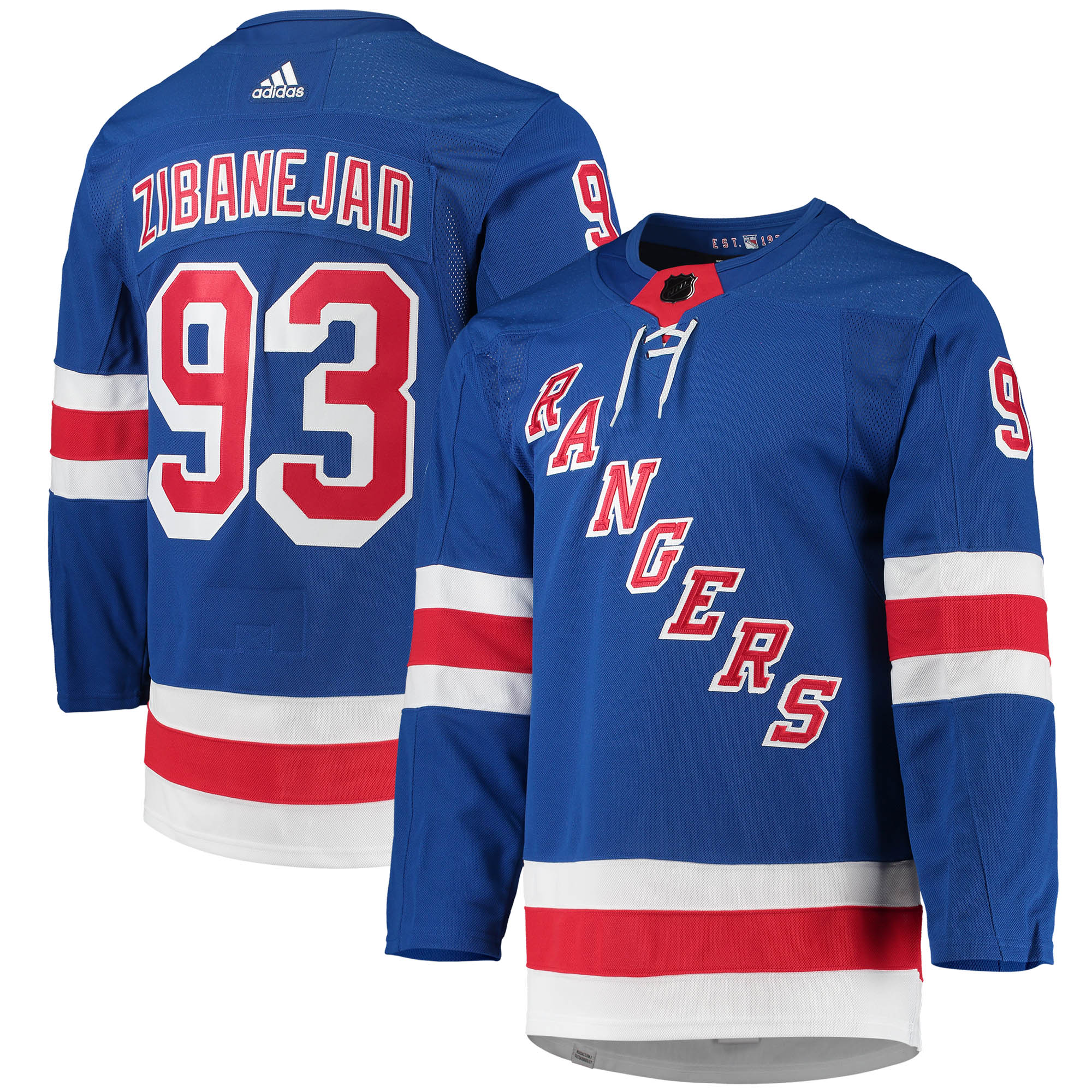 Mika Zibanejad New York Rangers Home Primegreen Authentic Player Jersey – Blue