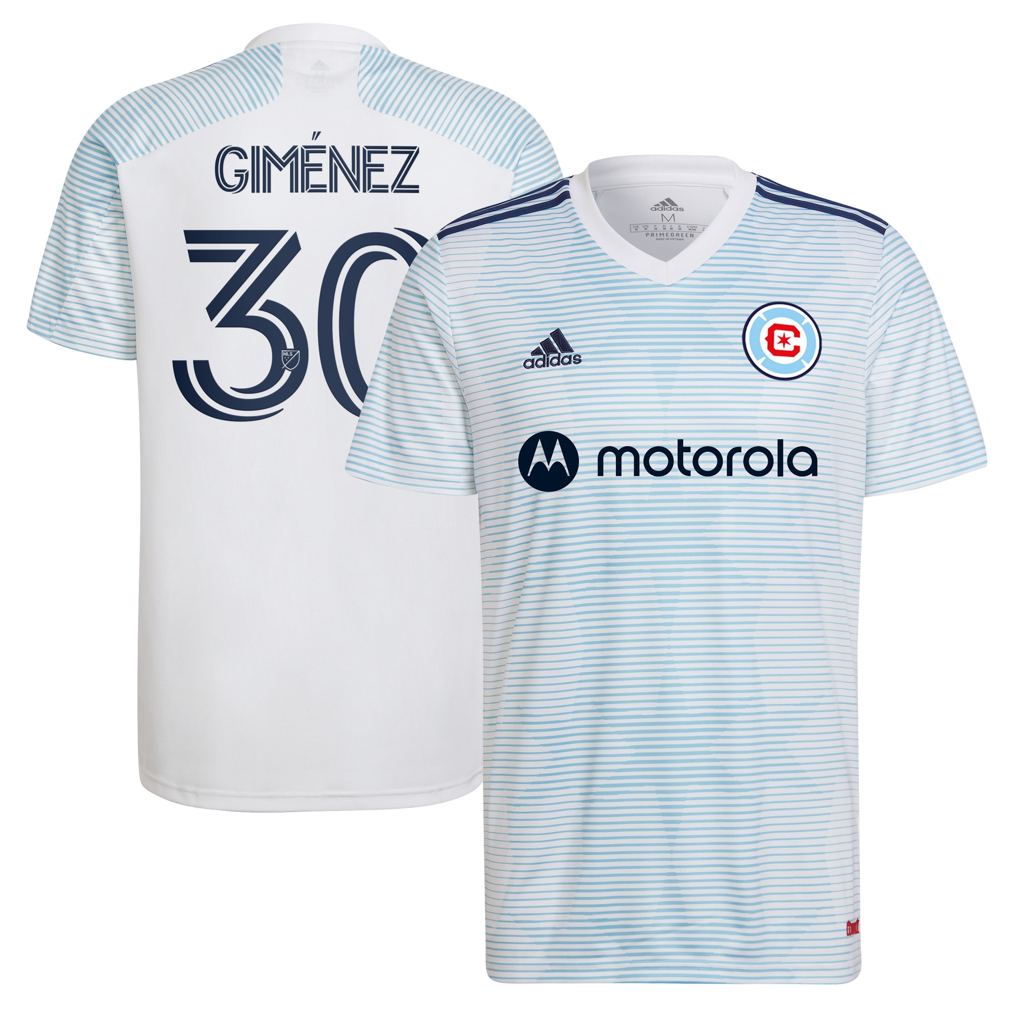 Gaston Gimenez Chicago Fire 2022 Lakefront Kit Replica Player Jersey – White