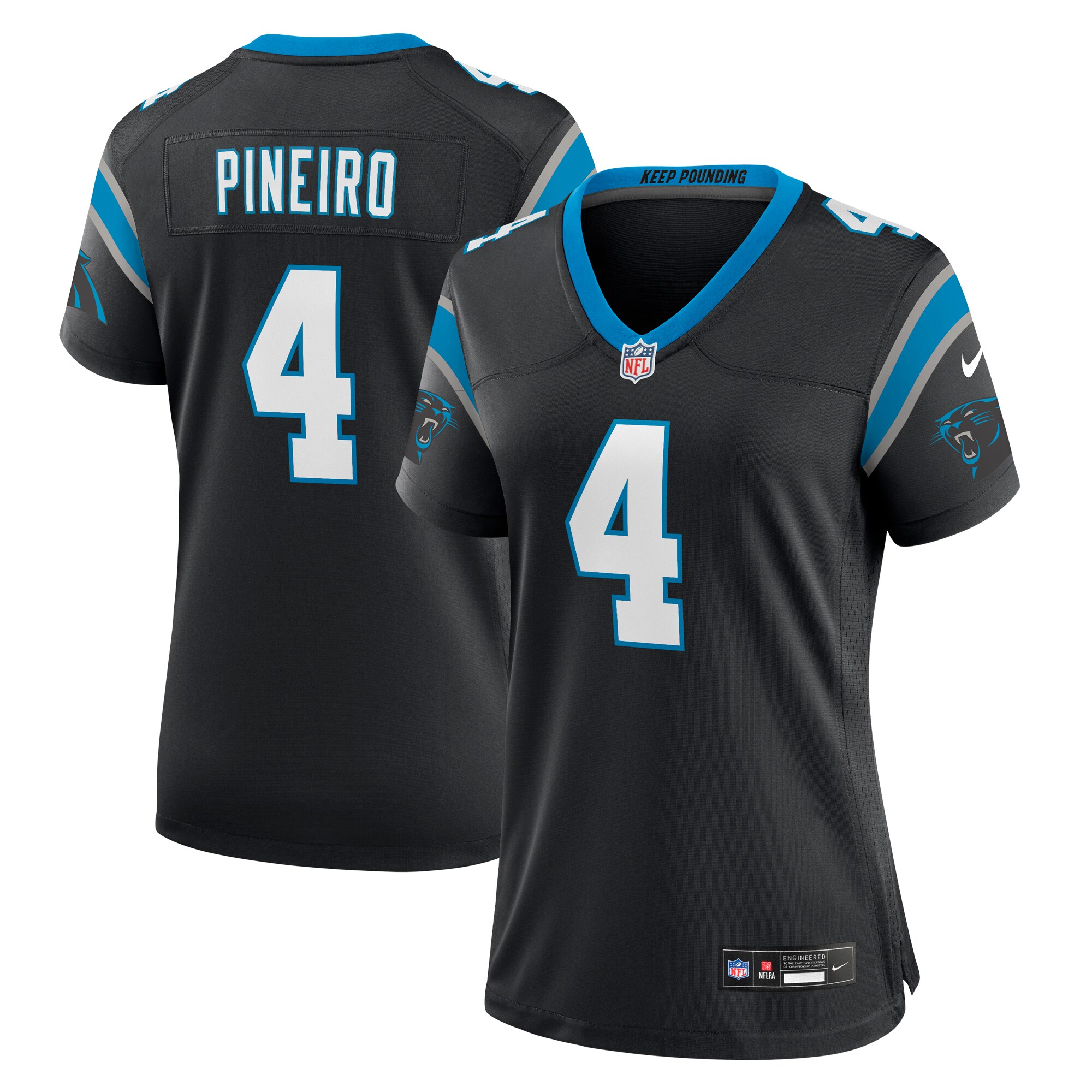 Eddy Pineiro Carolina Panthers Women's Team Game Jersey – Black