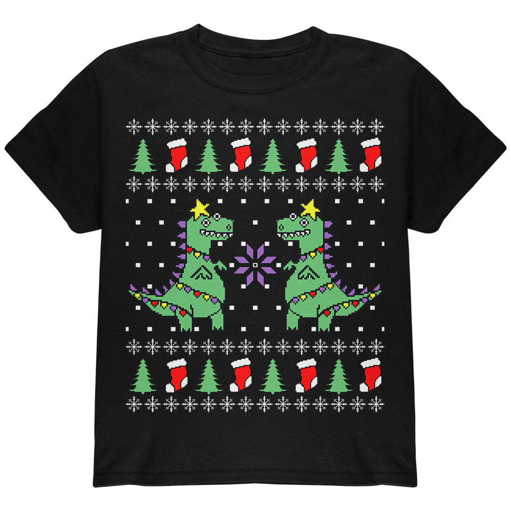 Tree Rex T Rex Ugly Christmas Sweater Youth T Shirt