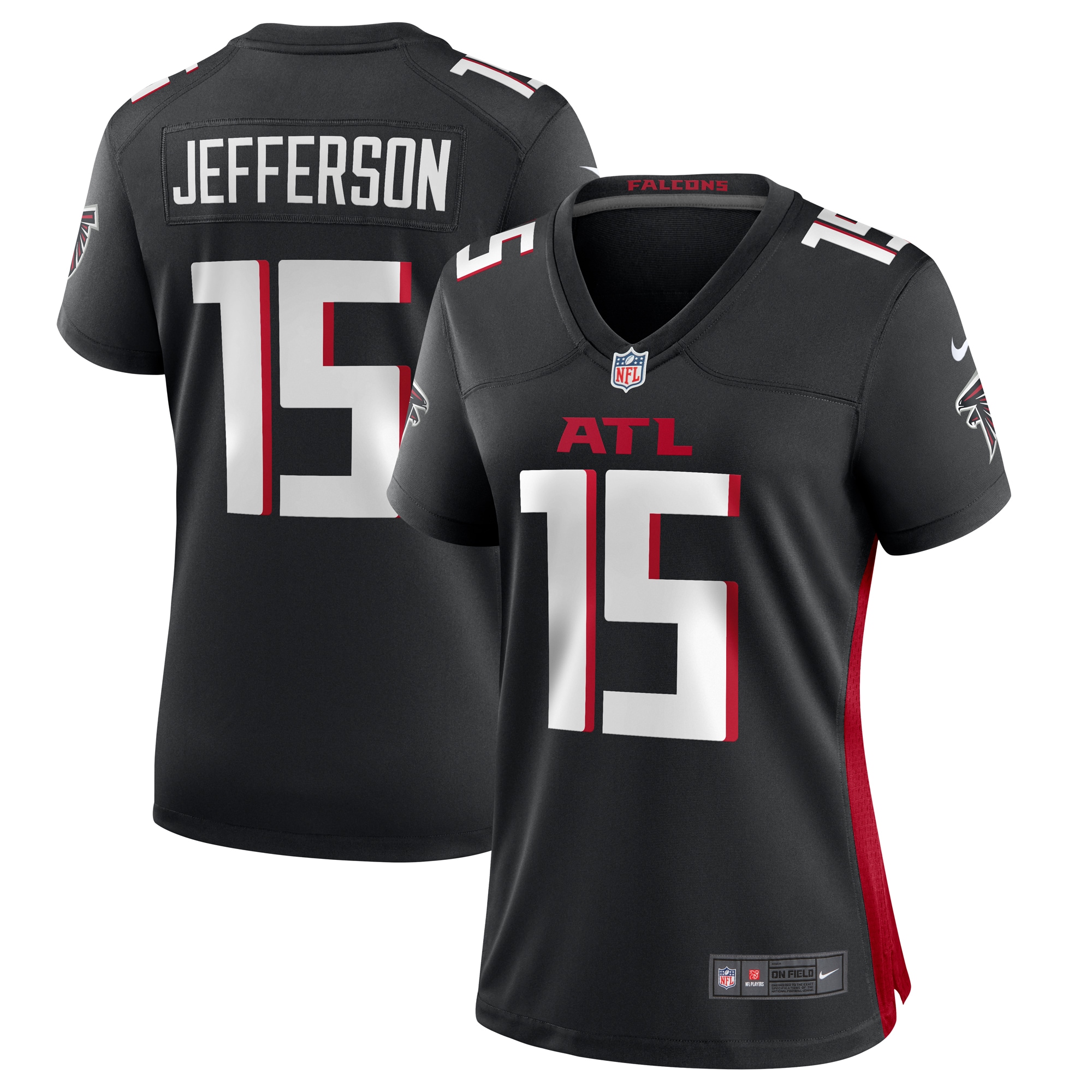 Women’s Atlanta Falcons Van Jefferson  Black  Game Jersey