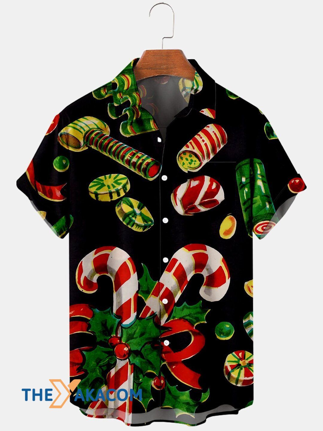 Candy Style Merry Christmas Short Sleeve Shirt