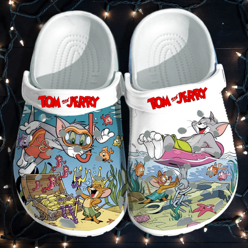 Tom and Jerry Crocs Crocband Clogs Comfortable Shoes for men women kids