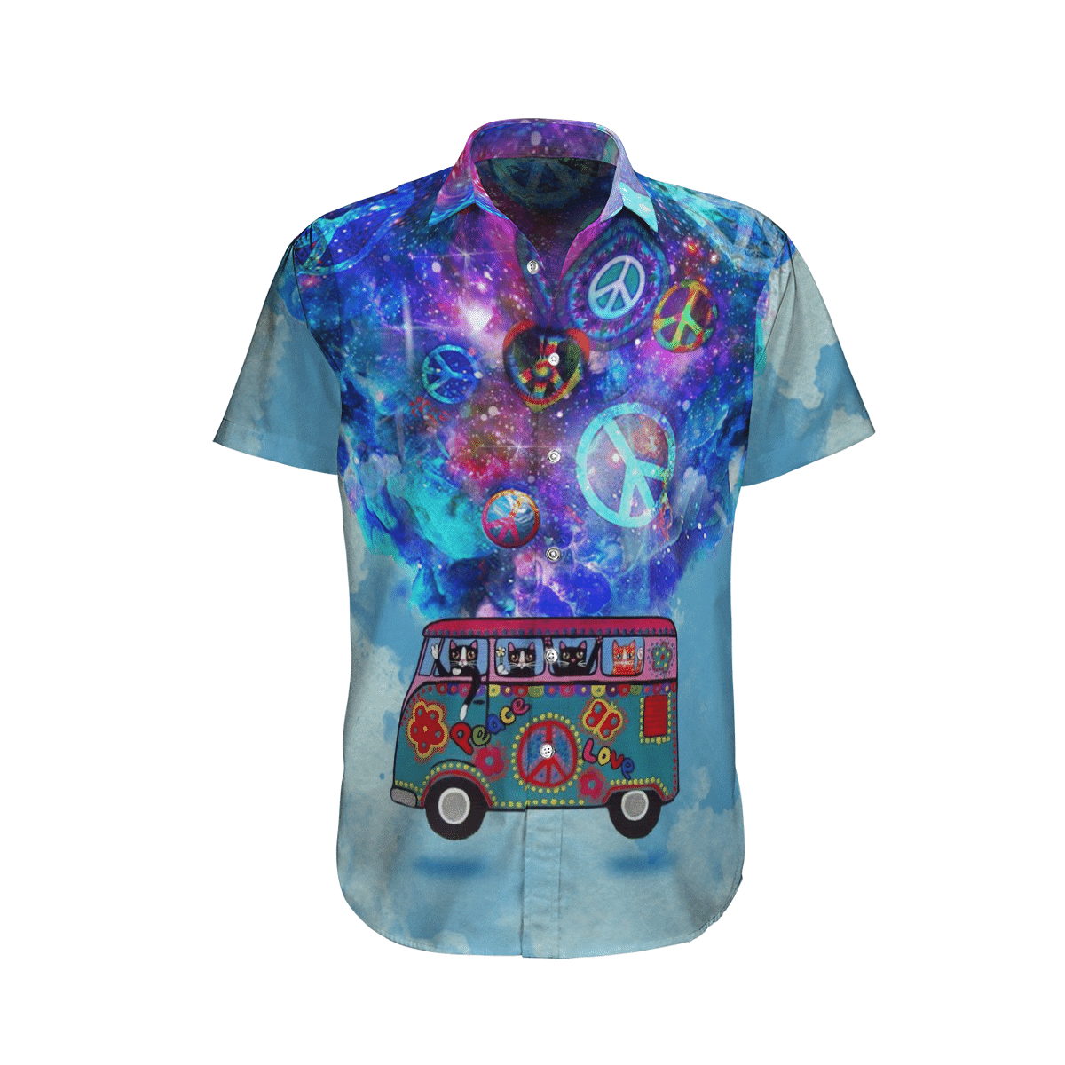 Hippie Blue High Quality Unisex Hawaii Shirt For Men And Women Ha701