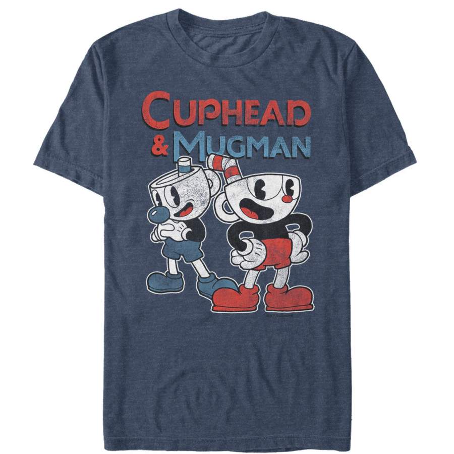 Cuphead Men’s Retro Best Friend Mugman T-Shirt