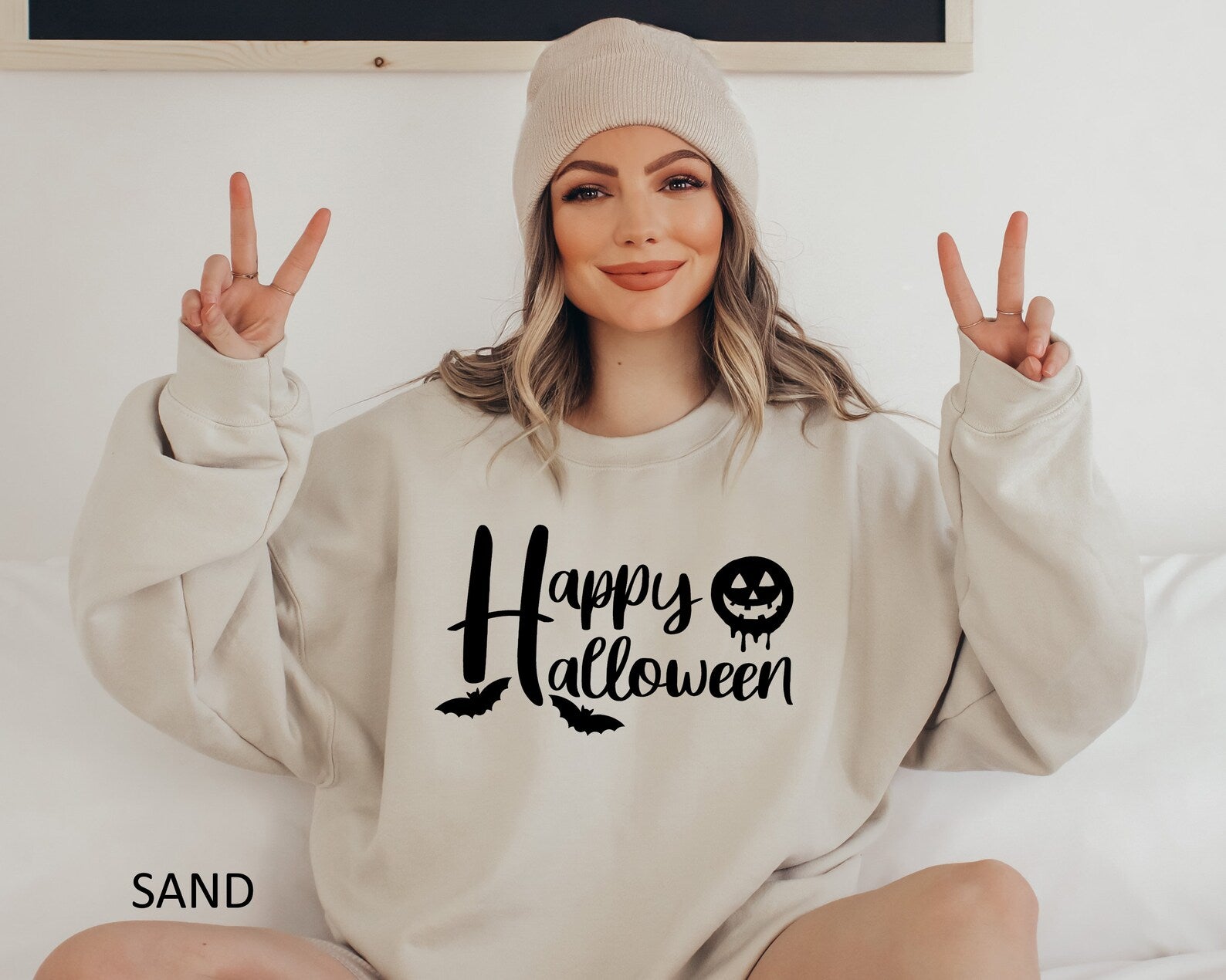 Happy Halloween 2D Crewneck Sweatshirt All Over Print Sweatshirt For Women Sweatshirt For Men