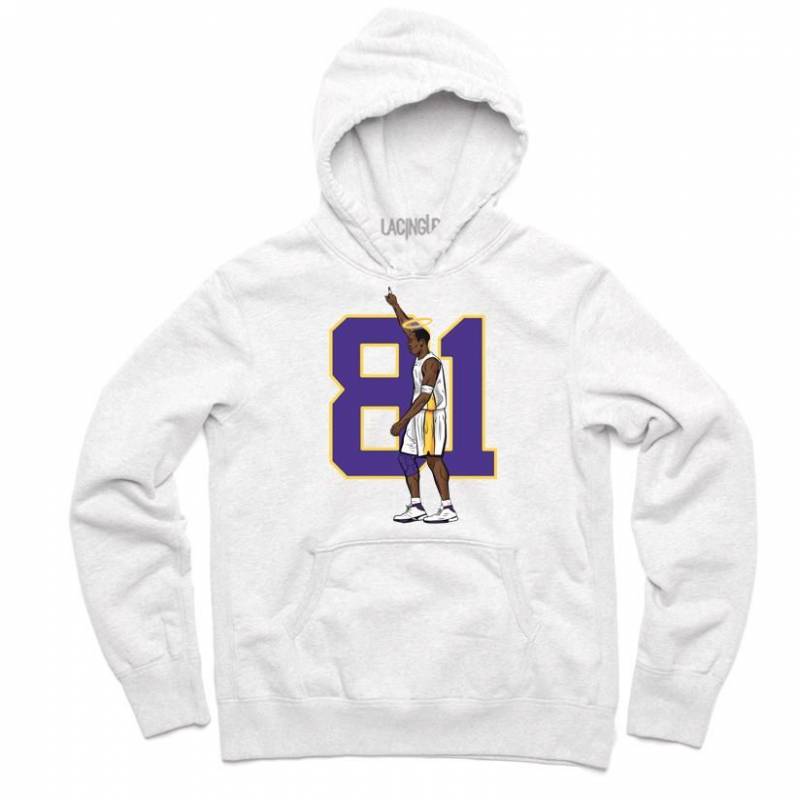 81 points white hoodie-Lacing Up