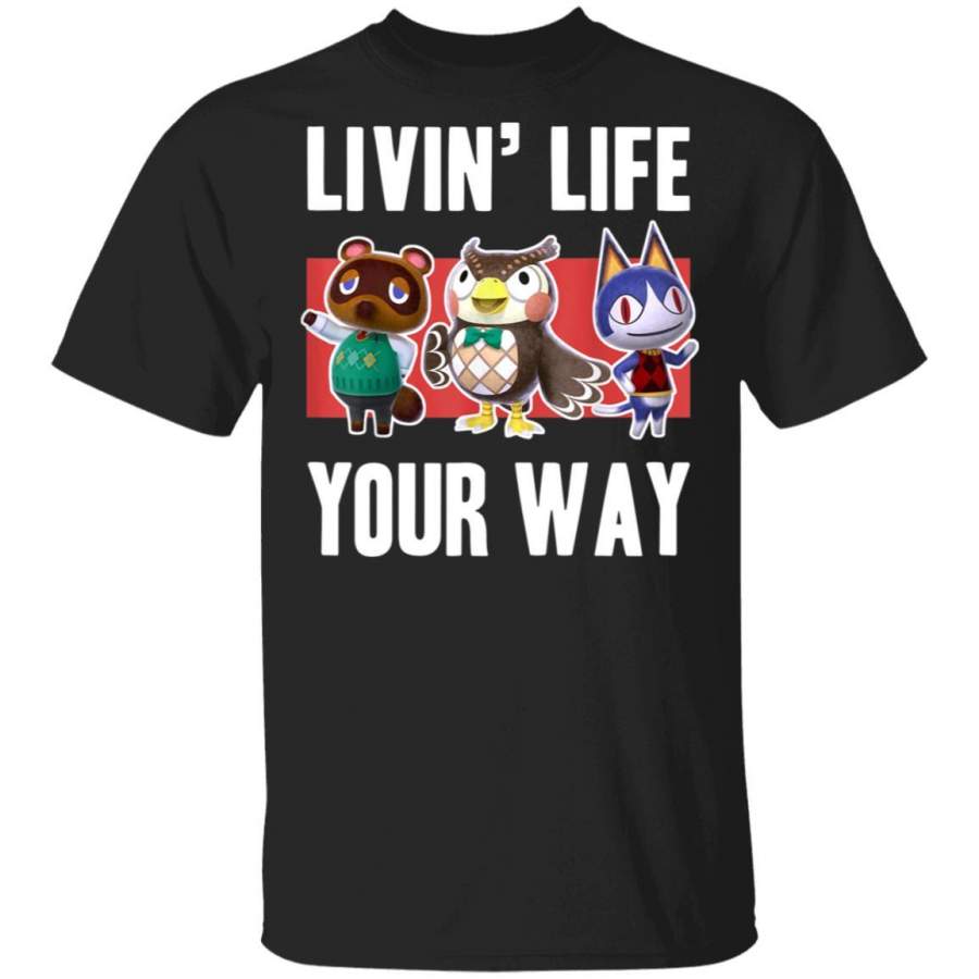 Animal Crossing Living Life Your Way Graphic T-Shirt