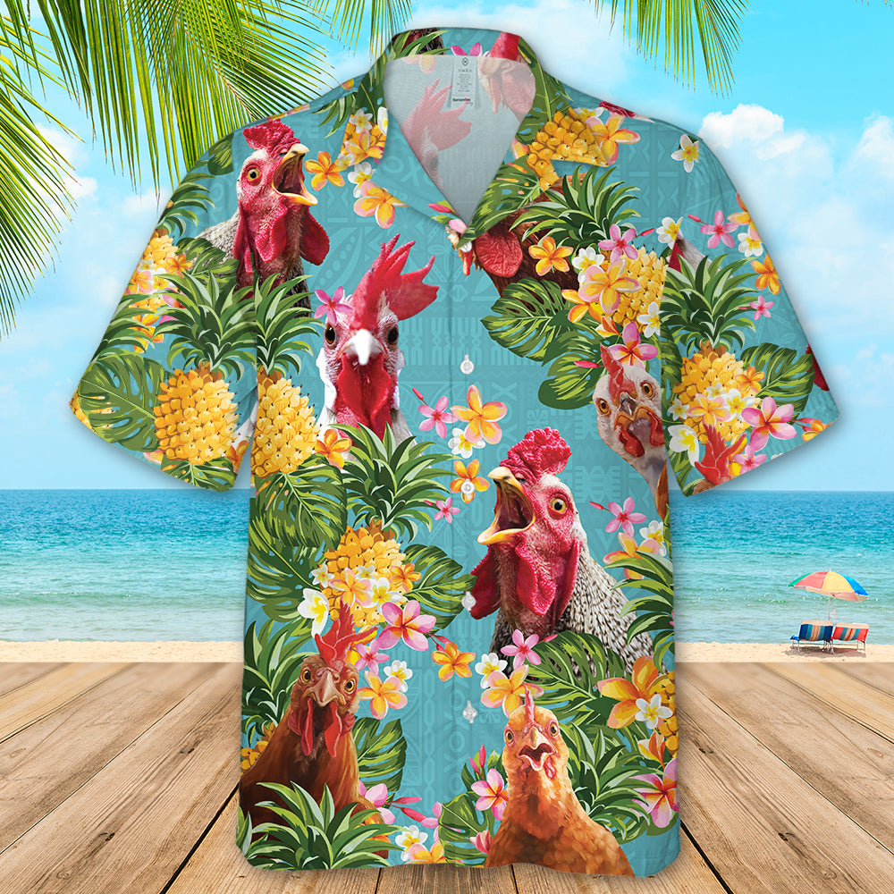 Funny Chicken Hawaii Shirt Beach For Lovers 01 Ha4966