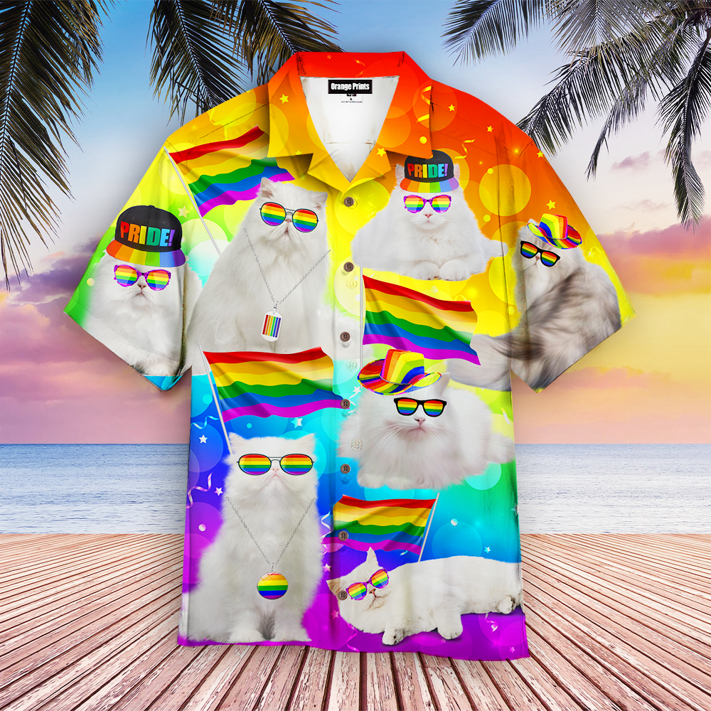 Lgbt Happy Cats Pride Month Aloha Hawaii Shirts For Men Women Ha63048