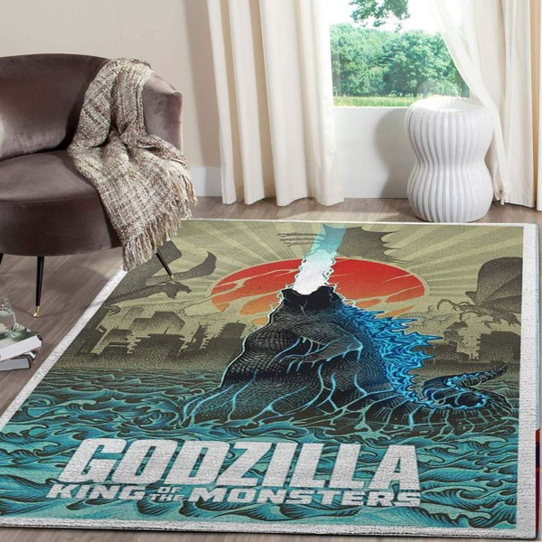 Godzilla Area Rug, Christmas Gift, Movie Carpet Floor Decor 04