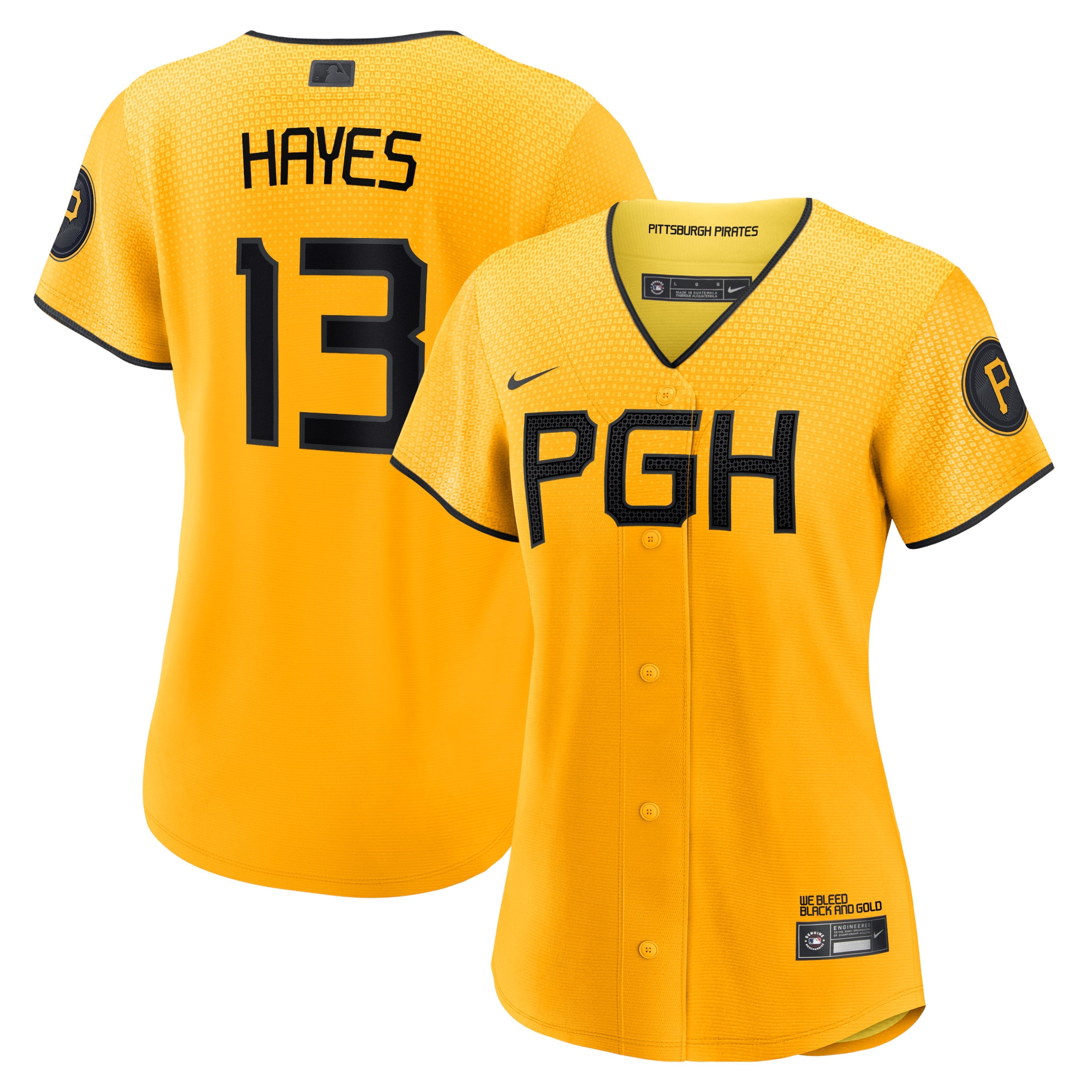 Ke'Bryan Hayes Pittsburgh Pirates Women's City Connect Replica Player Jersey – Gold