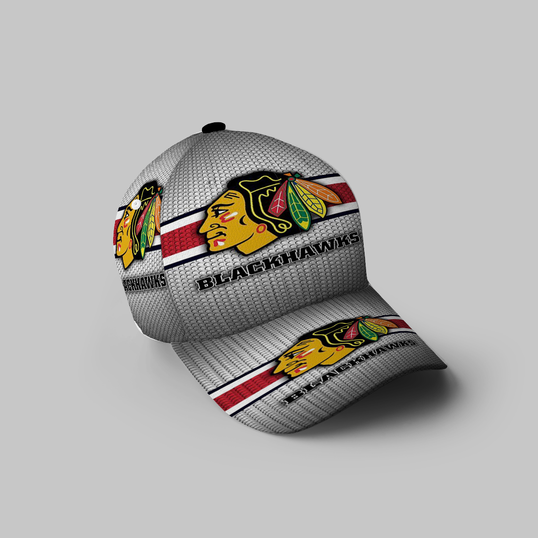 Chicago Blackhawks Symbol Metal 3D Printing Baseball Cap Classic Hat