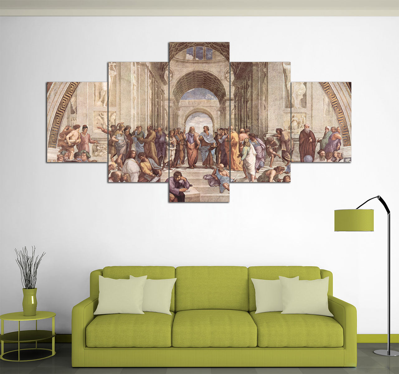 Nativity Painting of People Inside a Dome 3D 5 piece canvas art