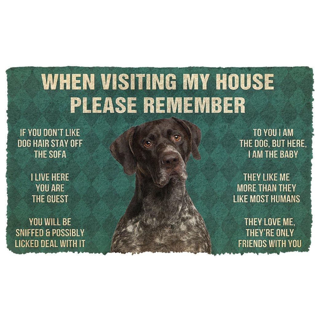 Gearhumans 3D Please Remember German Shorthaired Pointers Dog’S House Rules Doormat