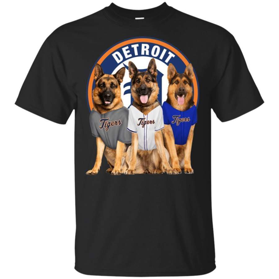 German Shepherd Dog And Detroit Tigers Fan Shirt HT208