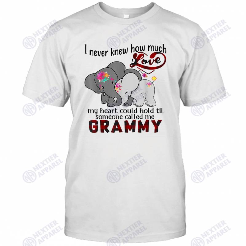 I Never Knew Til Someone Called Me Grammy Elephant Hippie T-shirt