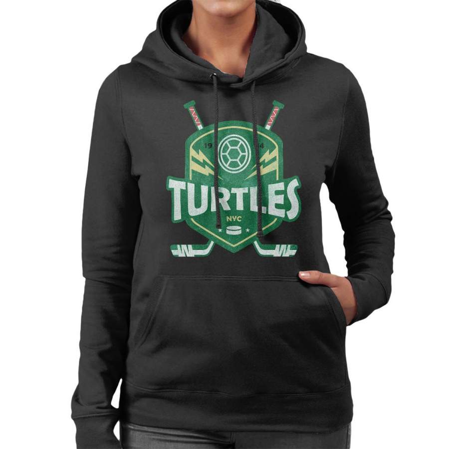 Turtles Hockey Emblem Women’s Hooded Sweatshirt