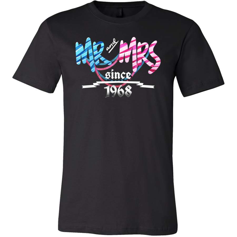 Anniversary Gift Mr and Mrs Since 1968 Marriage, Couples Tee shirt