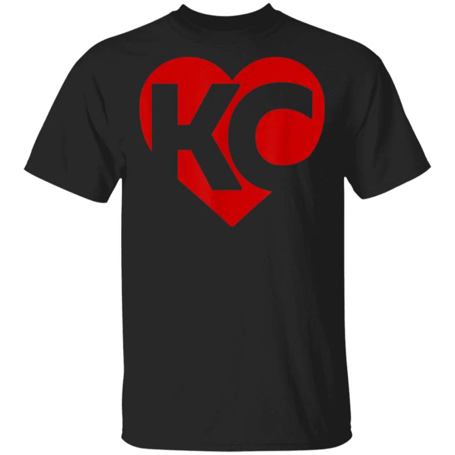 Heart Valentine Kansas City Hearts I Love KC TShirt Kansas City Football T-Shirt