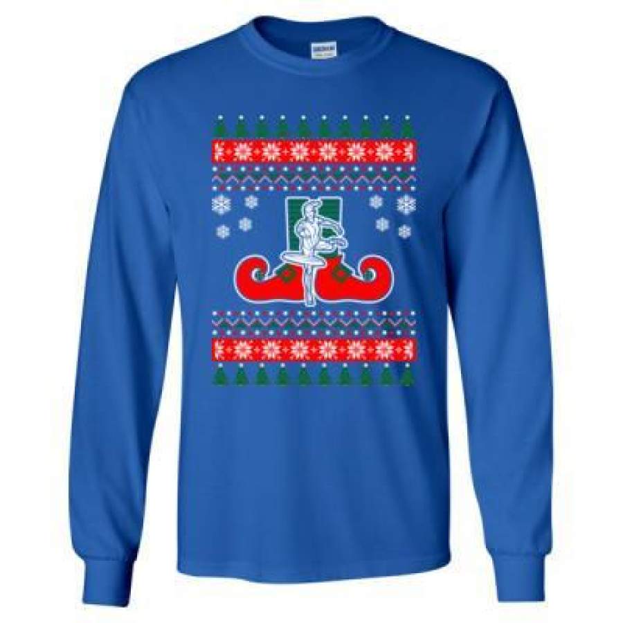 AGR Disk Playing Ugly Christmas Sweater – Long Sleeve T-Shirt