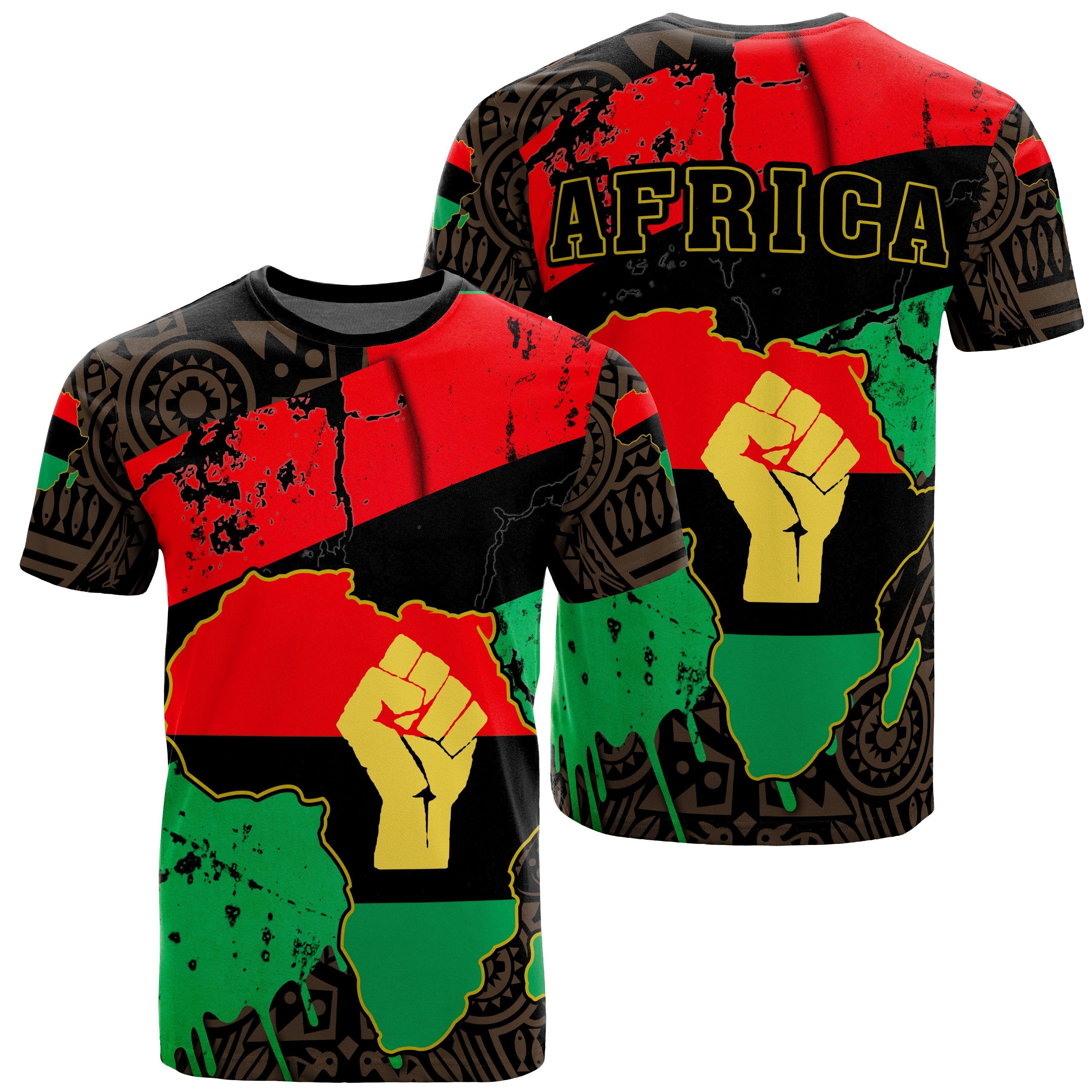 Greeklife T-Shirt – Africa Black Power Map Men’S Greeklife T-Shirt My Blood