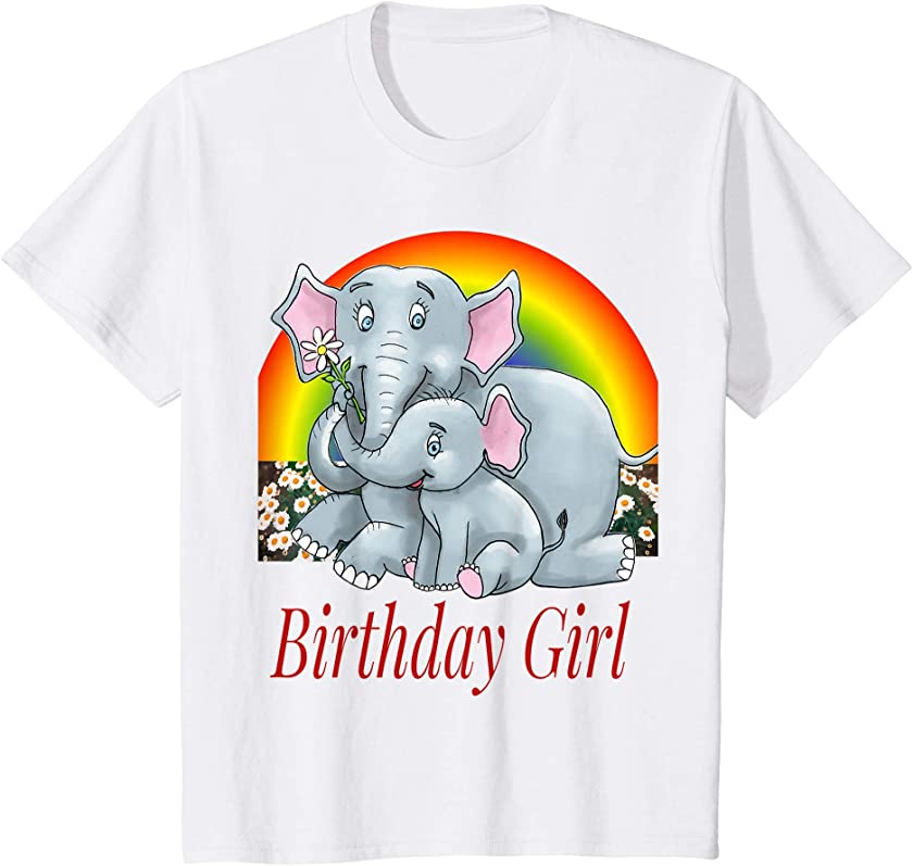 Kids Birthday Girl Elephant T-Shirt