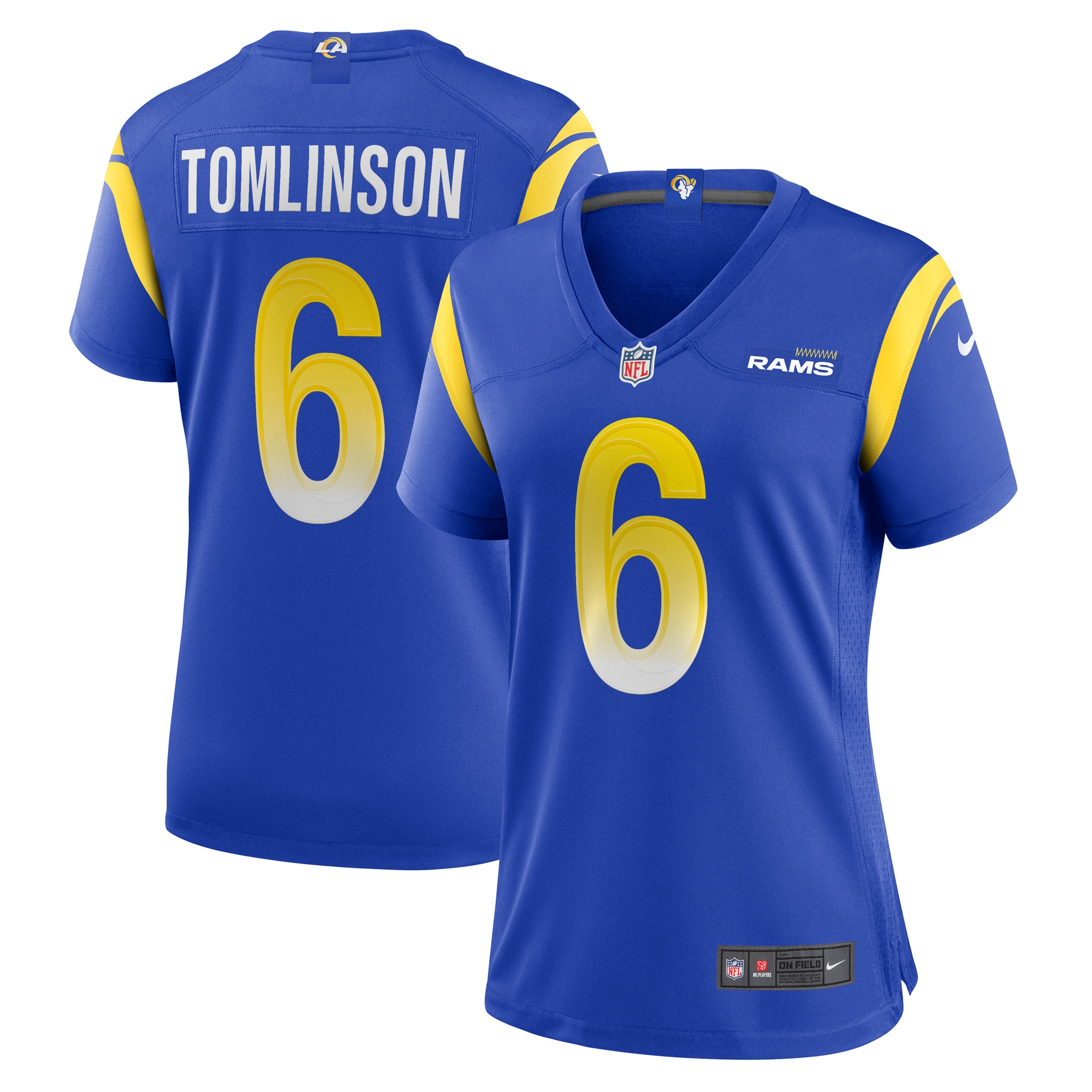 Tre'Vius Hodges-Tomlinson Los Angeles Rams Women's Team Game Jersey – Royal