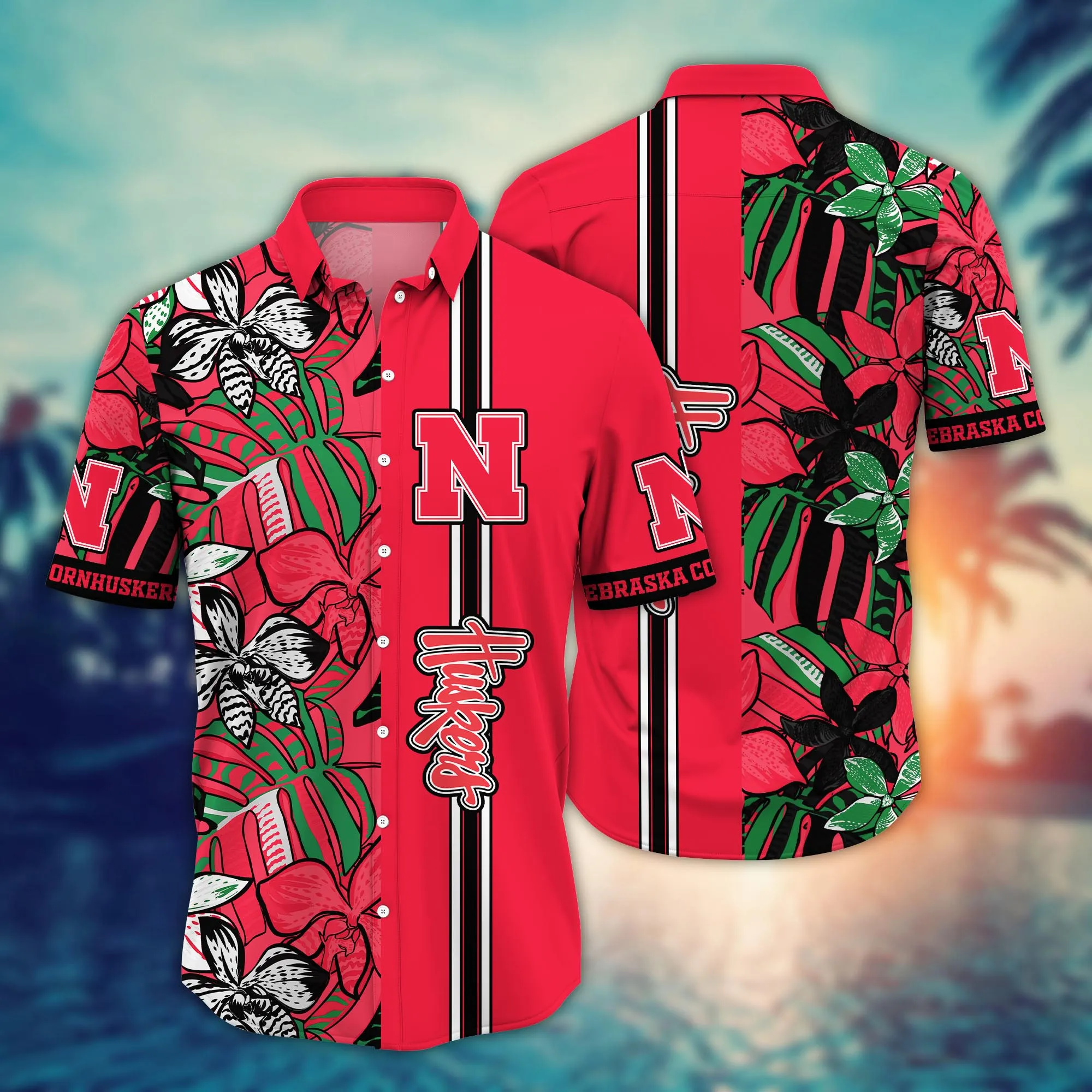 Nebraska Cornhuskers NCCA Hawaiian Shirt Beach Balls Aloha Shirt