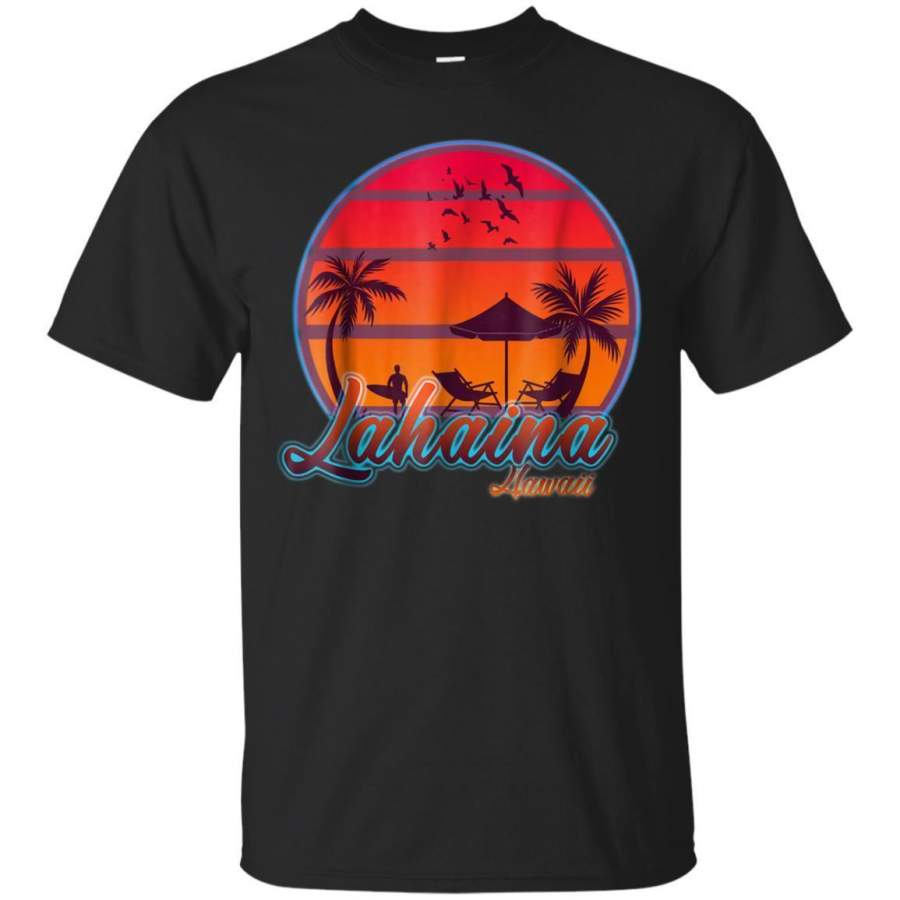 AGR Lahaina Hawaii Retro Sunset Tshirt Souvenir Beach Tee Jaq T-shirt