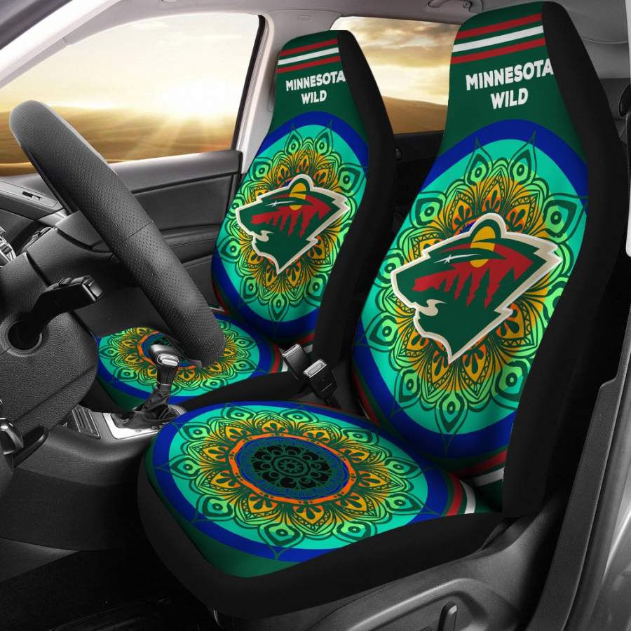 Magical And Vibrant Minnesota Wild Car Seat Covers