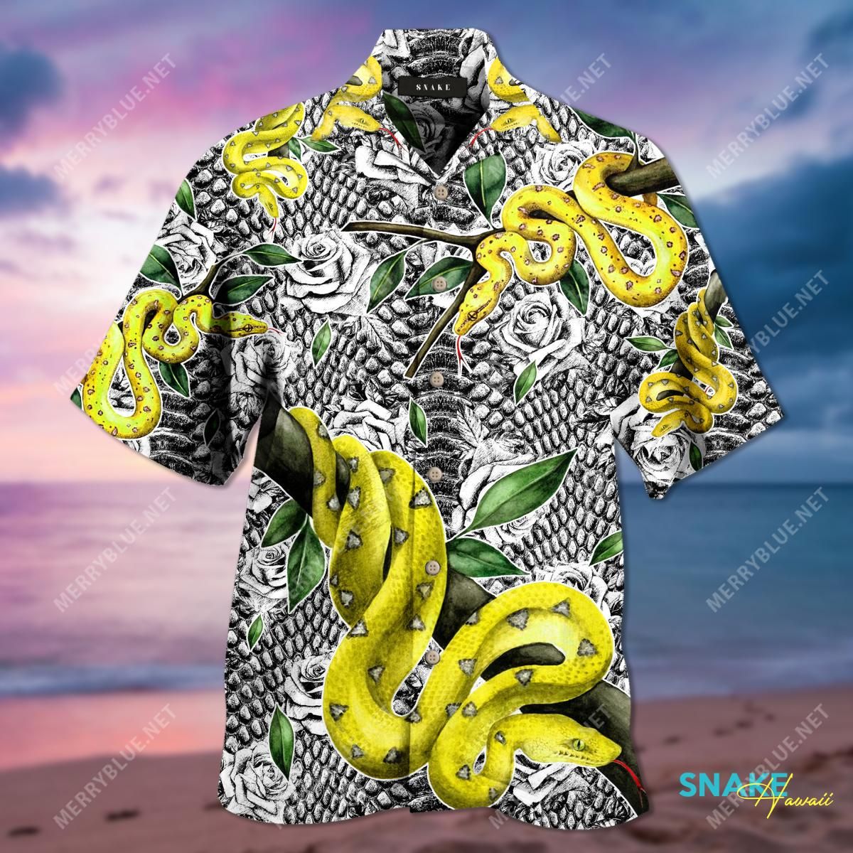 Awesome Snake Aloha Hawaiian Shirt Colorful Short Sleeve Summer Beach Casual Shirt For Men And Women