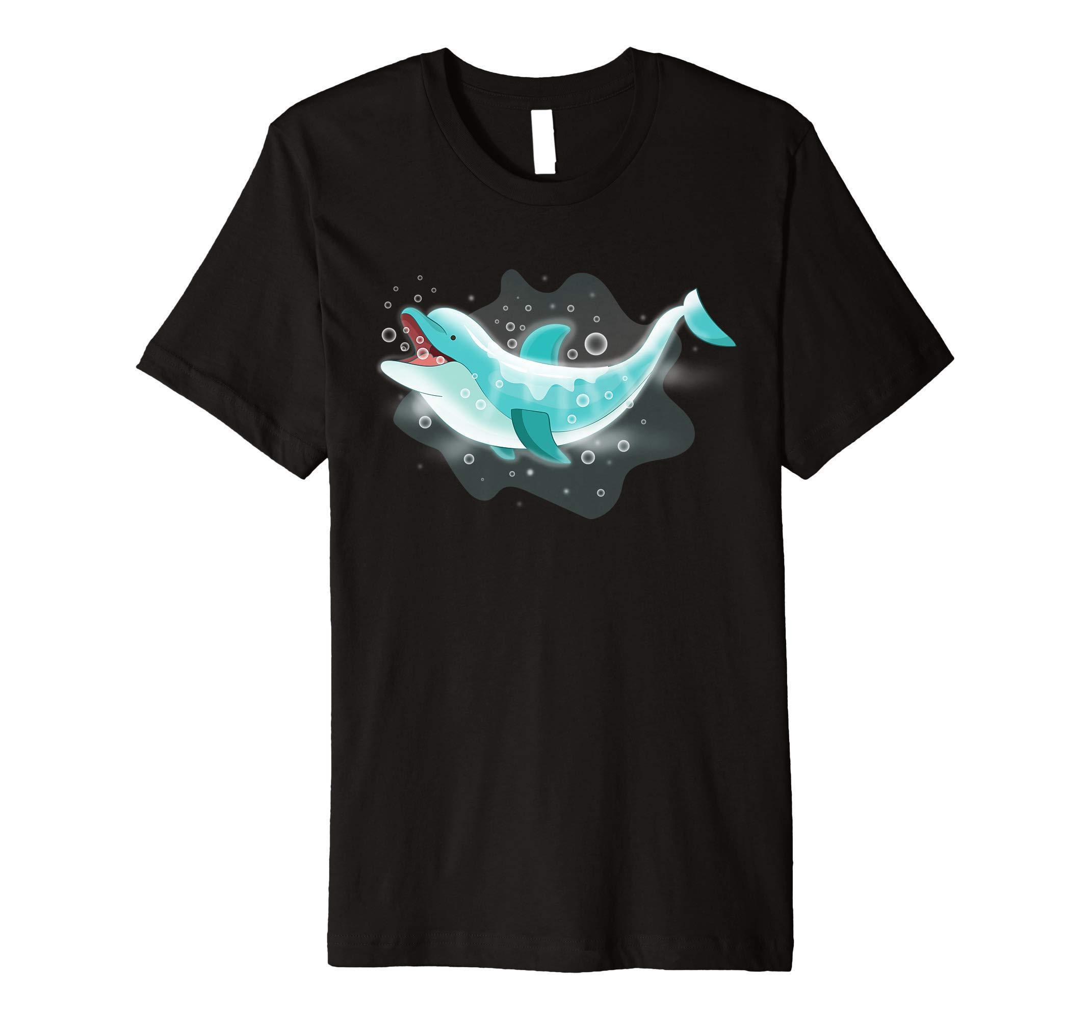 Funny Cute Swimming Underwater Sea Dolphin Premium T-Shirt