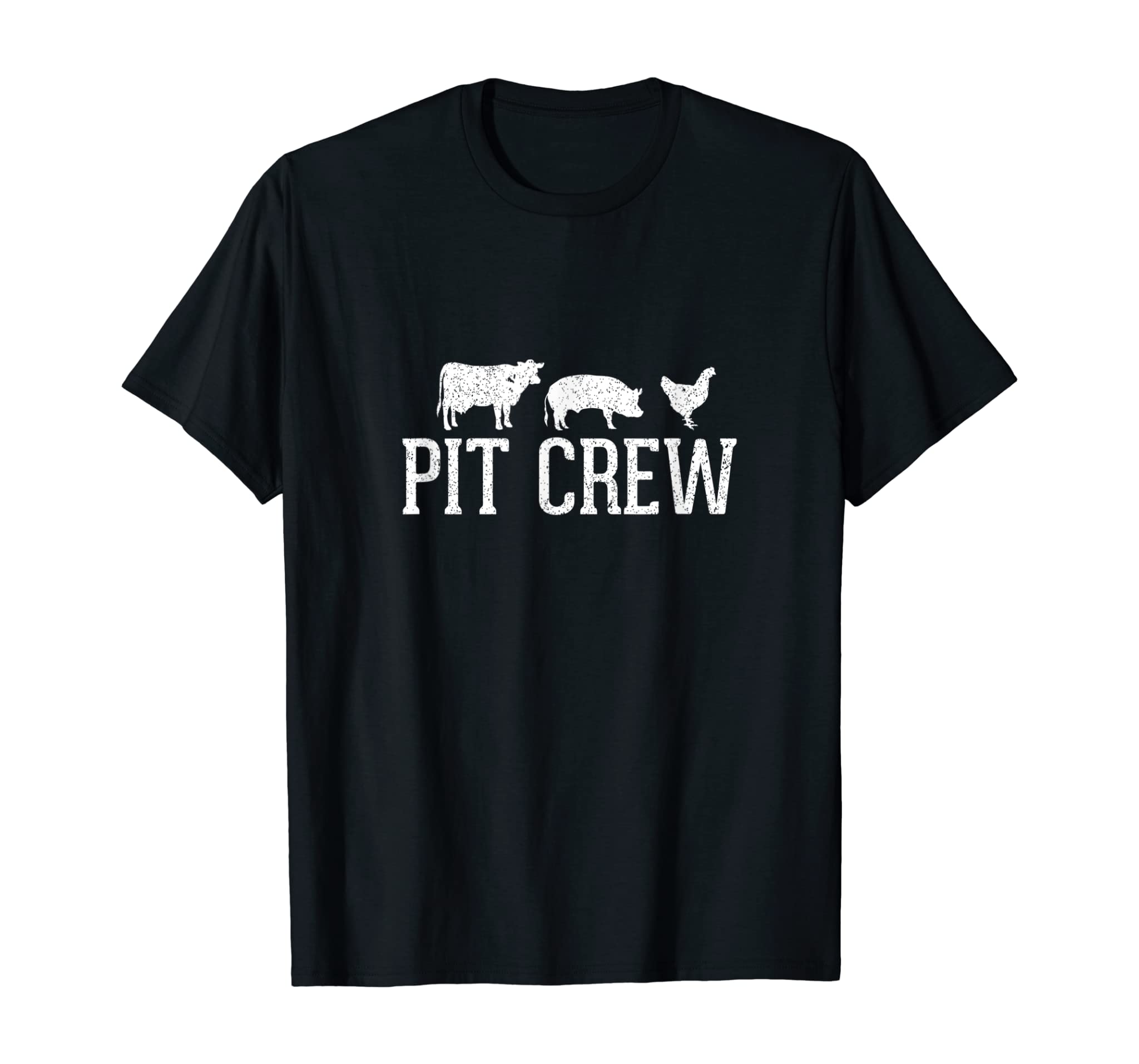 Pit Crew Cow Pig Chicken Barbecue T-Shirt