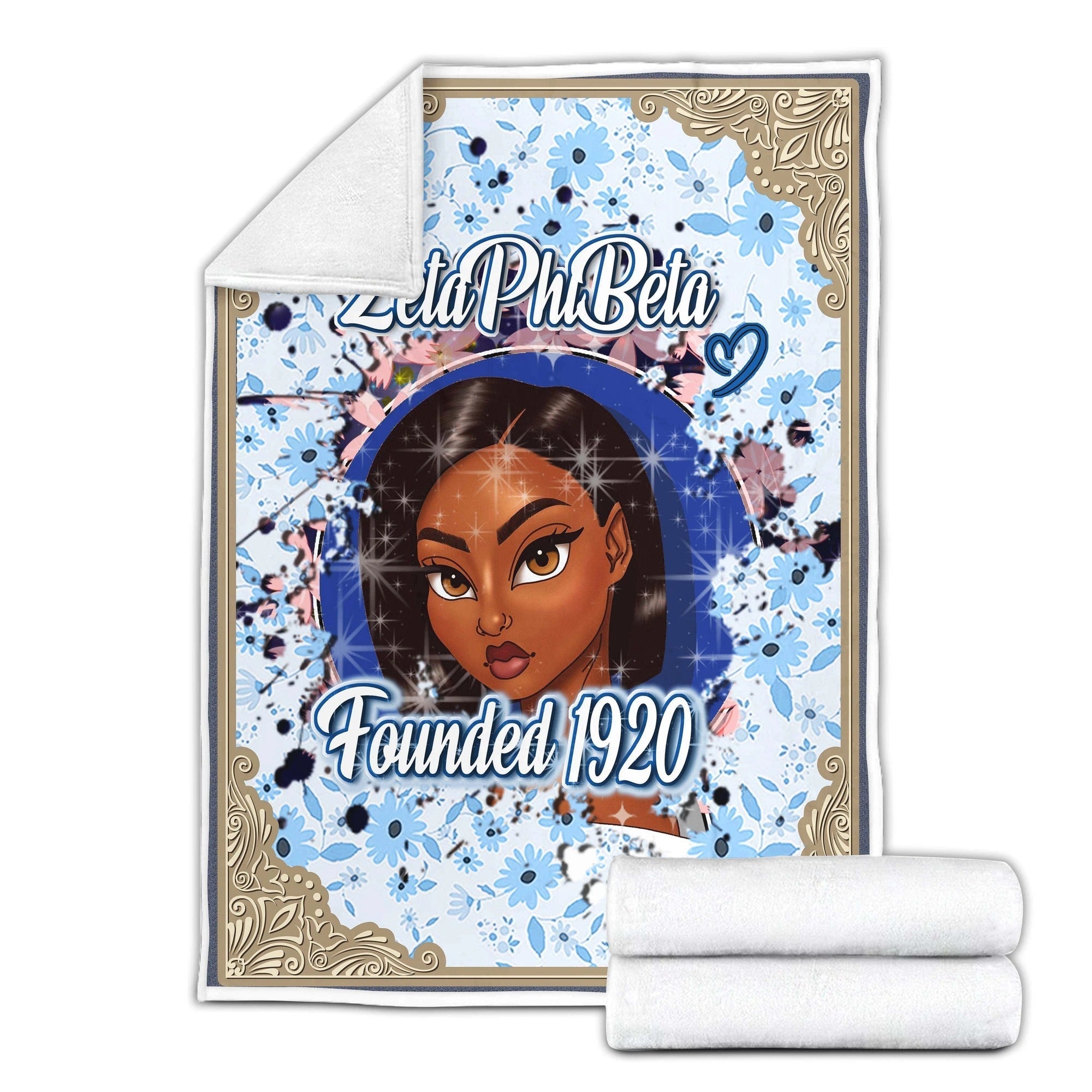 Wonderprint Blanket Zeta Phi Beta Short Hair Girl Premium Blanket Lt10