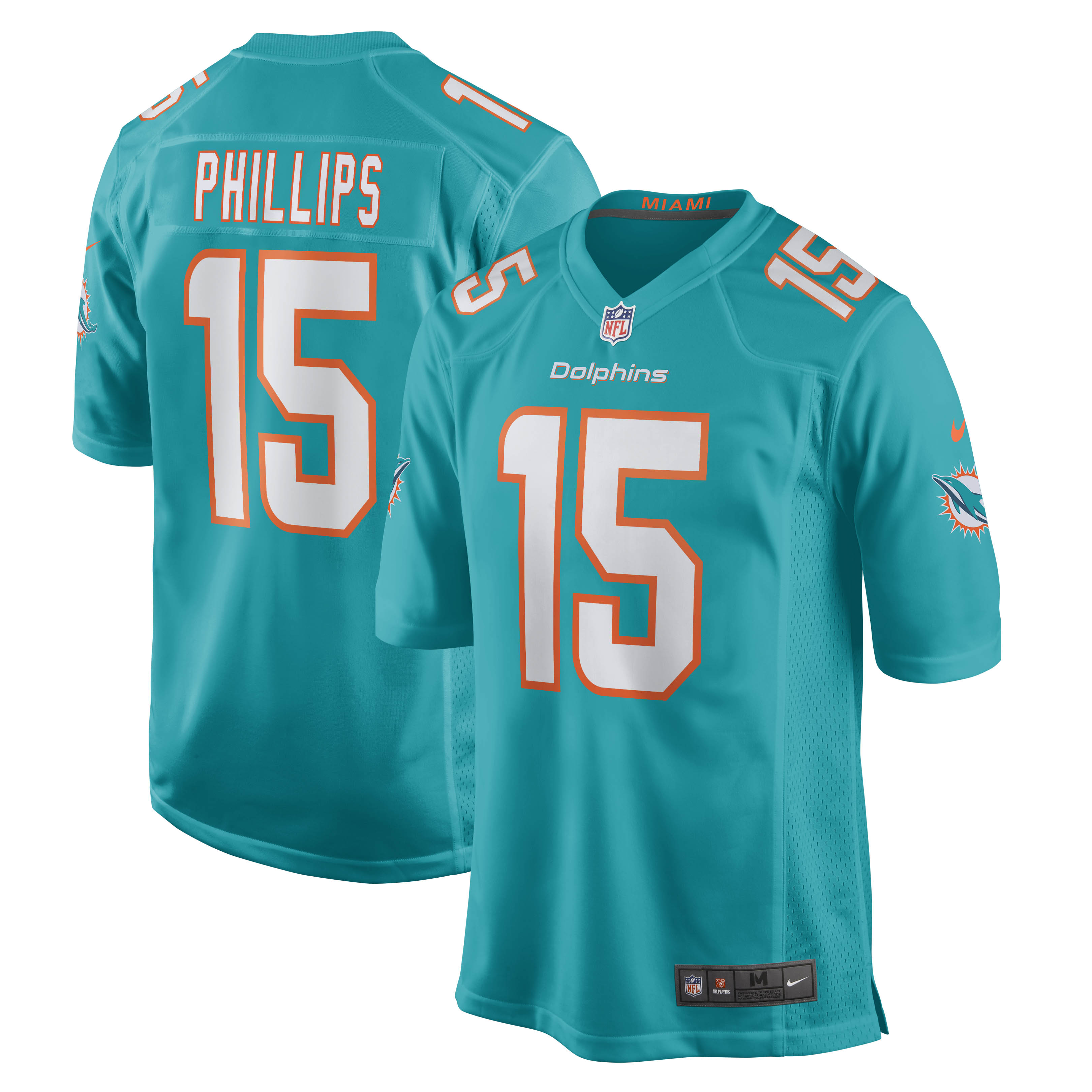 Jaelan Phillips Miami Dolphins Game Player Jersey – Aqua