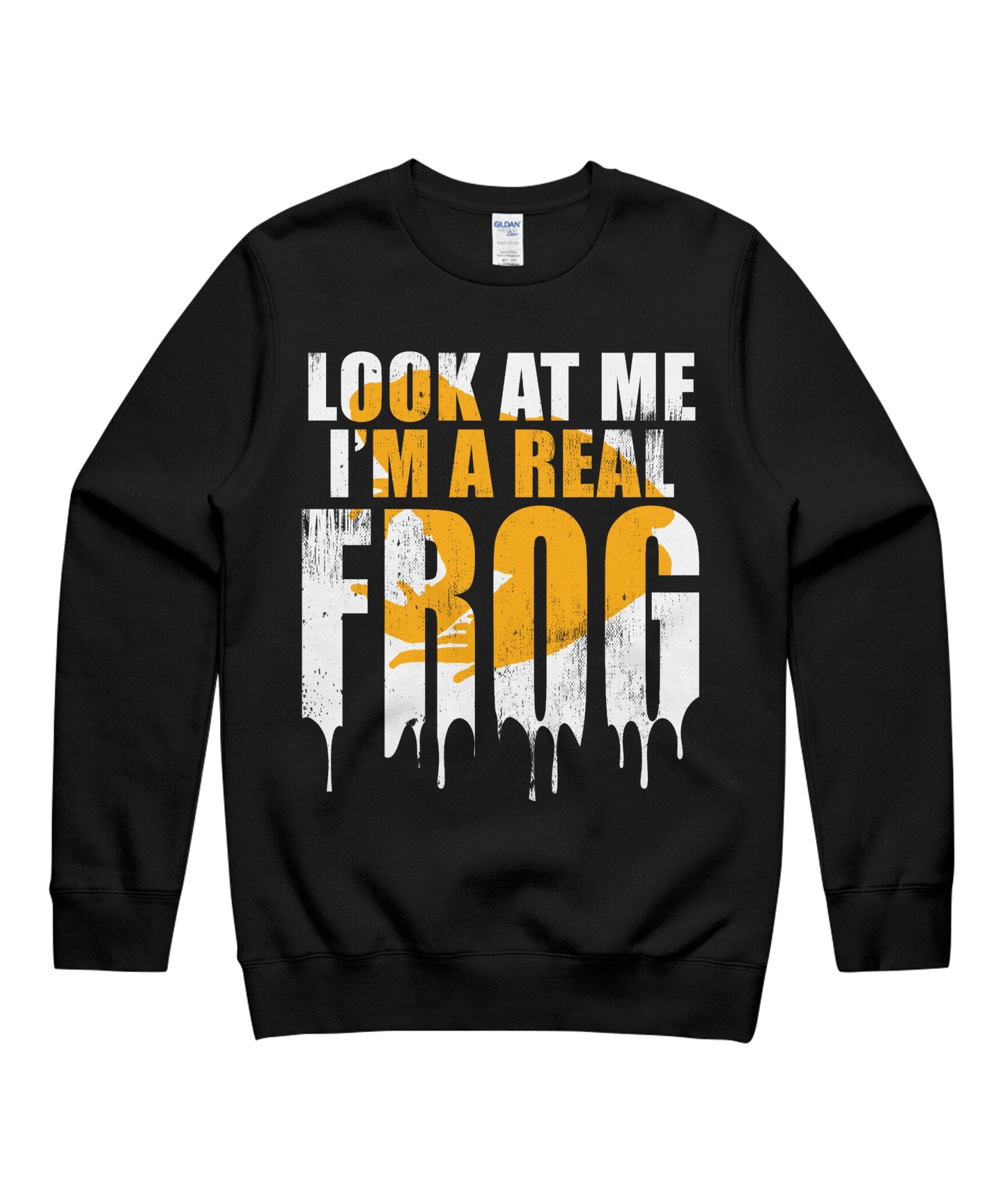 I’M A Real Frog Look At Me Funny Halloween Costumes Matching Cosplay October 31St Day Of Dead 13Th Friday Unisex Crewneck Sweatshirt