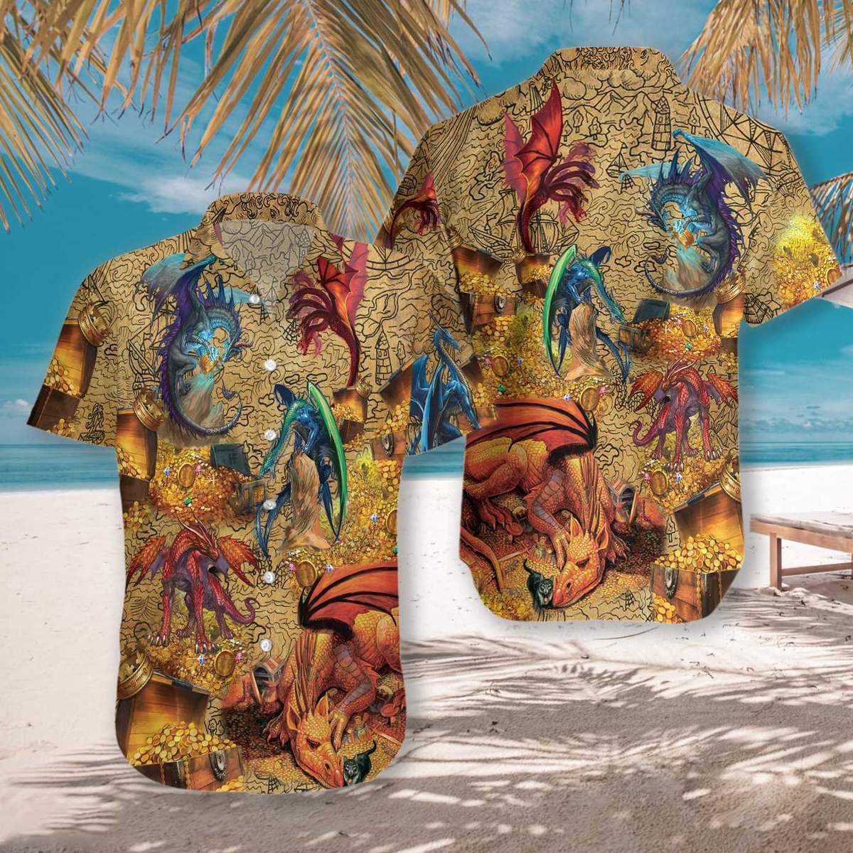 Dragons With Treasure Aloha Hawaii Shirts Unisex Ha55014